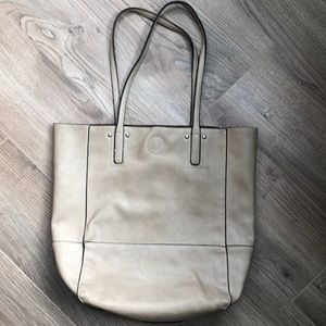 Beige vegan leather purse